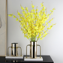 American light and luxurious marble decoration vase swing piece dry flower-like plate room exhibition hall Xuanguan simulation flower florator