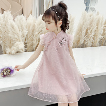 Childrens Clothing Girl Dress 2022 New Summer Dress Children Foreign Air Princess Skirt Girl Summer Season Qipao Dress Summer