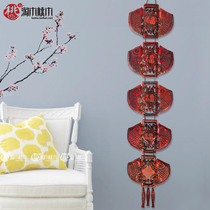 Wood carving wall decoration pendant Chinese classical sofa background wall Solid wood antique decoration Wall hanging home wooden crafts