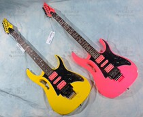L Spot discounted Ibanez Yibanna JEM-JR Steve Vai Signature Yellow Pink Electric Guitar