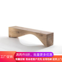 Nordic creative personality furniture modern log fashion bench design solid wood stool changing shoes stool chair