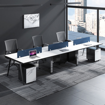 Office Furniture Screen Staff Desk Staff Screens Brief Modern Cassette 2 4 6 People Financial Table And Chairs Combination
