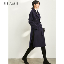 JII AMII full wool double-sided wool coat womens long 2019 new winter Korean version of the horse clip coat