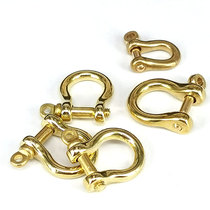 Pure copper new horseshoe buckle car buckle brass handmade Japanese style exquisite waist buckle DIY key chain accessories material package