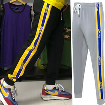 Sweatpants Lakers basketball pants Casual loose closed drawstring pants Running training pants color letter sports pants