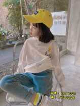 Hi E - Han Edition Childrens clothing boy and girl in 2022 fall dress new white smiley face long sleeve T - shirt suit