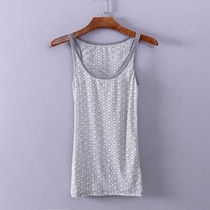 Summer dress New Lady cotton slim slim sleeveless base shirt with Sling fashion print Joker vest