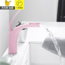 All copper hot and cold faucet toilet washbasin art basin Nordic creative faucet pink household