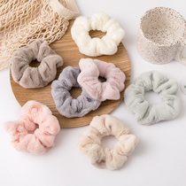 Autumn and winter New Wild imitation rabbit hair rope plush large intestine circle Net Red Girl head rope ball head Hairband hair accessories