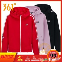 361 Degree Womens sports coat 2020 Spring and Autumn New hooded cardigan sweatsuit 361 womens running
