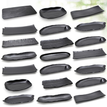 Melamine Imitation Porcelain Black Sushi Roast Plate Thickened Rectangular Day Style Hot Pot Dish Pan Resistant Grilled Cool Vegetable Dish