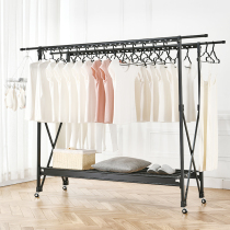 Clothes Hanger Floor Folding Indoor Double Pole Style Sandhanger Home Balcony Hung Sunning Hanger Outdoor Sunburn