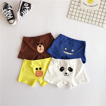New Children Pure Cotton Underwear 2 Year Old Boy Flat Corner Pants 3 Guys Four-corner Pants Shorts 4 Small Middle Child Full Cotton Pants Head