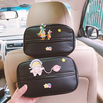  Car cartoon car supplies embroidery paper towel pumping carton Car hanging buckle sun visor armrest box color pumping towel box