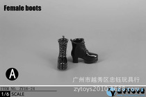 Spot ZYTOYS 1 6 womens high-top boots female soldier hollow platform shoes 3 colors