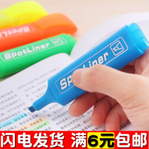 Student stationery Cute candy color highlighter Creative doodle color marker Key oblique head marker pen