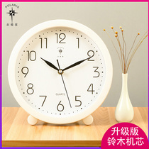 Clock ornaments clock home seat desktop living room clock bedroom mute desktop modern simple student small clock