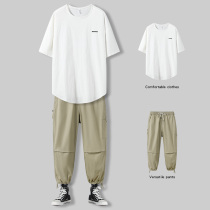 Short Sleeve T-Shirt Male Summer Tide Truffle Pure Cotton Upper Clothes 2021 New Mens Clothing Compassionate Loose Undershirt Suit