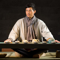 Ci Yuan blind meditation meditation tea suit custom thickened cotton and linen warriors jacket tunic 60523