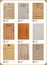 Styling door type PVC moulded plate integral cabinet Easy economy type kitchen cupboard door set for modern plastic suction