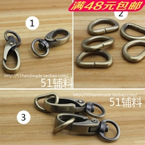 Green ancient sweep lobster buckle quality thickened section outlet quality cloth art DIY handmade bags with five gold accessories accessories