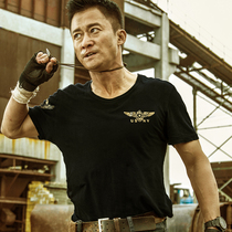 Wu Jing The same summer military T-shirt camouflage special forces short-sleeved half-sleeve T-shirt military uniform Chinese top service men