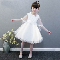 Girls dress 2021 new childrens summer princess dress dress dress little girl skirt foreign style puffy white gauze dress