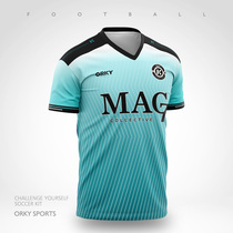 ORKY Wokai football suit suit male adult custom printed jersey Student short-sleeved sports competition training uniform