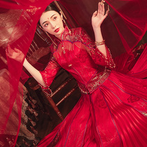 Show and the bride 2022 new Chinese wedding gown wedding gown wedding show kimono atmosphere high-end out of the loft wedding suit womens spring