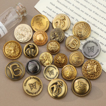 New high-grade antique metal button retro-made old texture with coat sweater sweater clothes button