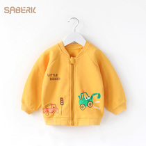 Small Shells Baby Boy Clothing Jacket Spring Autumn Clothes Pure Cotton New Thin Male Baby Cardiovert Blouse Girl Baseball Suit