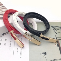 Red thin belt Women summer wild decoration with skirt dress fashion accessories women small belt narrow leather