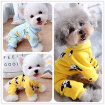 Dog clothes small dog four-legged clothing plus velvet Bumi Teddy autumn and winter pajamas puppy cat home clothes