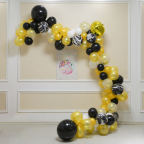 Baby adult childrens birthday party arrangement supplies mall activities opening festival black ball chain decoration