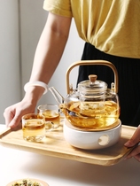 Teapot portable single Pot Kettle tea special electric pottery stove boiled glass high temperature tea filter household open flame