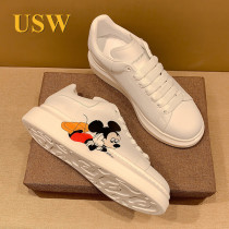 Leather white shoes women 2021 Spring and Autumn New ins tide Korean version of popular fashion hundred Tower casual thick-soled shoes