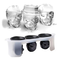 Silicone skull ice grid DIY Handmade Ice Cube mold bar personality skull ice box whisky ice cube