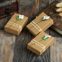 Retro Kraft Paper Jewelry Box Creative Ring Box Necklace Box Jewelry Box Packaging Box Antique Storage Box