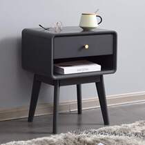 Addiga solid wood bedside table Nordic minimalist bedside locker economy bedroom home pine collection