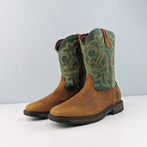 Large size cowhide mens and womens boots Outdoor knight riding boots Motorcycle boots Waterproof warm rear zipper 36-42 yards