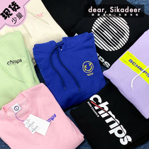 Special Price Spot Korea Direct Mail BORN CHAMPS Letters Embroidered Round Neckline Sweatshirt Autumn Winter Tide Hoodie