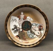 Japans Meiji period Jiuya Pastel Characters Flower Pai (not old package)