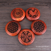 Wooden pan incense burner Rosewood hollow 4 hours pan incense burner mahogany incense box