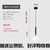 Nordic Bedroom Headboard Pendant Lamp Modern Minimalist Creative Personality Net Red Single Light Extravagant Glass Long Line Small Pendant Light