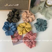 (Sister this can be hoard) South Korea imported new Plaid large intestine Hairband academic style girl hair accessories