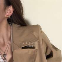 Shopkeeper recommended 2021 new fashion stud earrings women sterling silver high-grade sense earrings French simple female small temperament