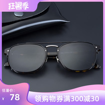 ABC hanging piece polarizer retro round frame clip men and women trendy sunglasses Sunglasses clip drive hanging piece