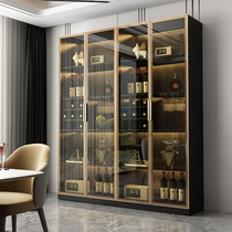 Nordic Light Lavish Wine Cabinet With Light Dining Room Glass Modern Minimalist Display Cabinet Dining Side Cabinet Red Wine Cabinet Containing Shelf