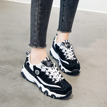 ins little bear Old daddy shoes womens thick bottom 2021 fall new Korean version original accommodation 100 hitch small white shoes sports casual shoes