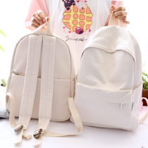 NR wild solid color canvas shoulder bag female 2020 new school bag female Korean version backpack female shoulder high school students